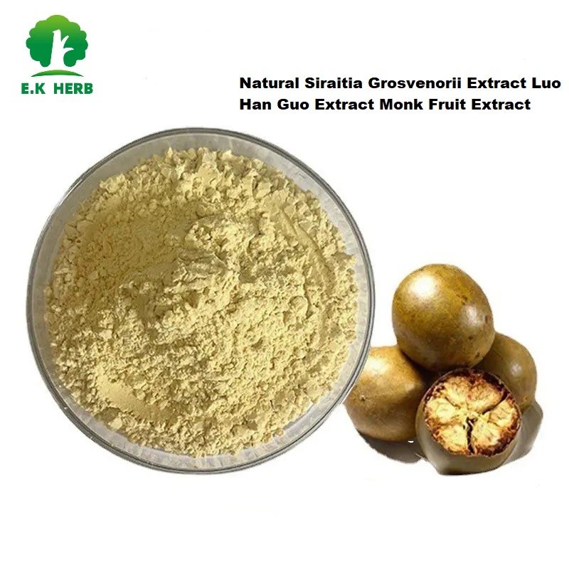 E. K Herb Factory Natural Mogroside V Powder Momordica Grosvenori Swingle Zero 0 Calories Sweetener Mogrosides 5%-98% Luo Han Guo Extract Monk Fruit Sweetener